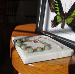 ♓Jade and Metal Bracelet♓